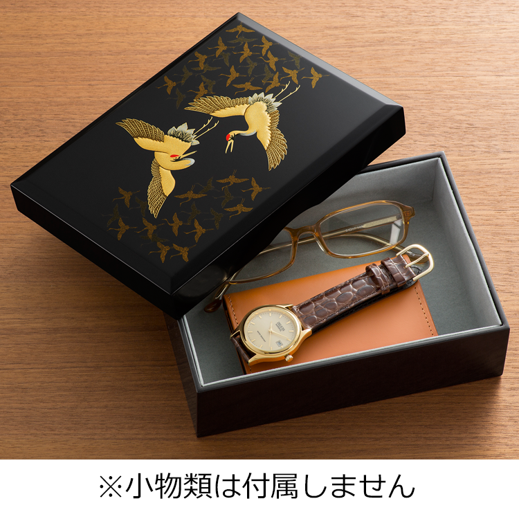 うるし 鶴の舞 小箱 プリザーブドフラワー付き 祝電 電報申込サイトd Mail Ntt東日本