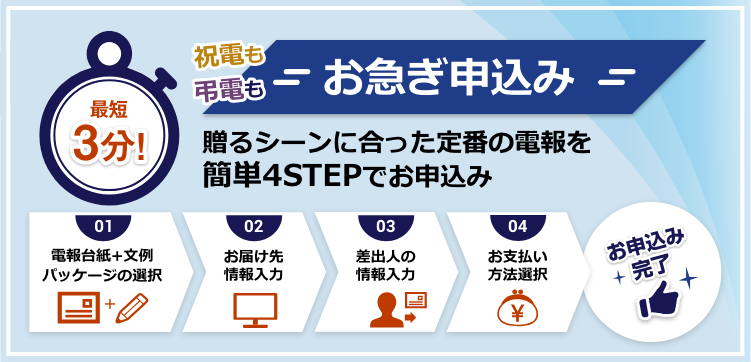 お悔やみ 故人が友人 知人 お急ぎ申込み 電報申込サイトd Mail Ntt東日本