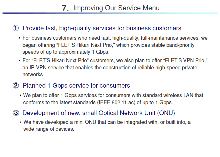 7. Improving Our Service Menu