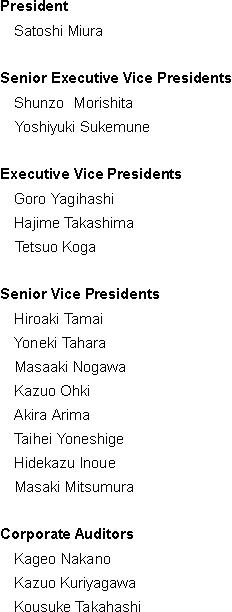 NEW BOARD OF DIRECTORS