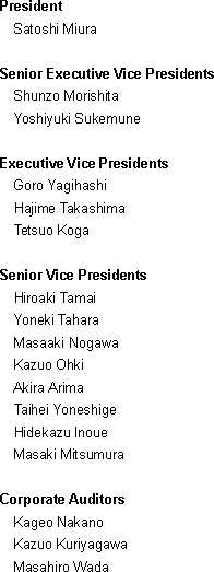 NEW BOARD OF DIRECTORS