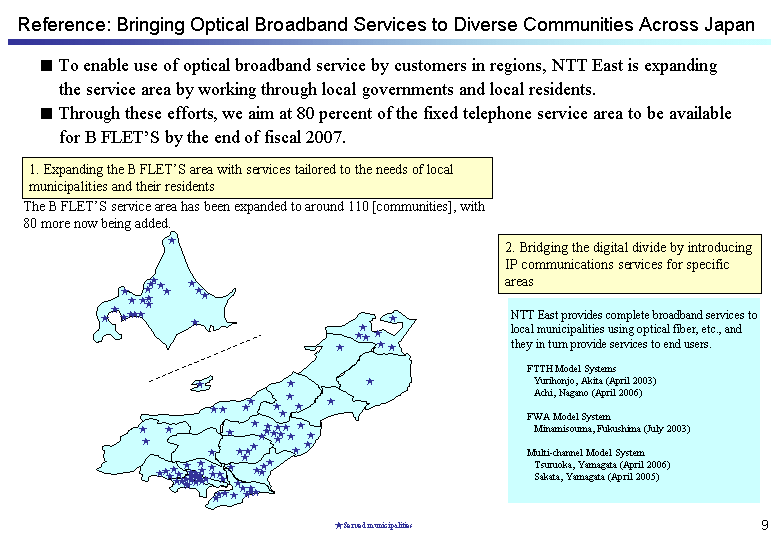 Reference: Bringing Optical Broadband Services to Diverse Communities Across Japan