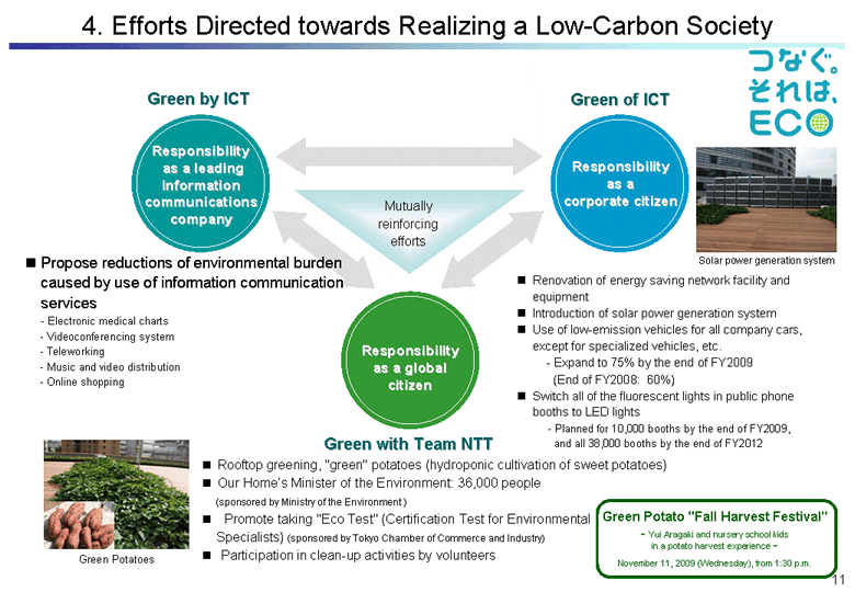 Efforts Directed towards Realizing a Low-Carbon Society