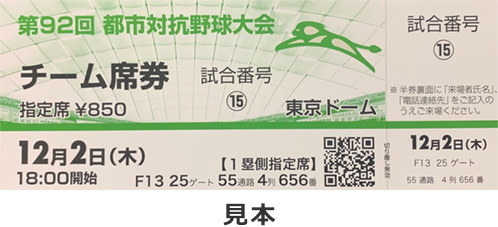 チーム券 見本